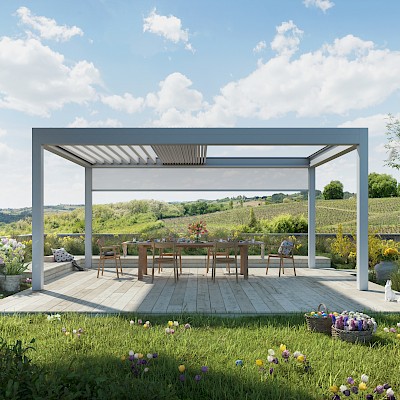 WAREMA Lamaxa L70 Lamellendach mit einfahrbaren Lamellen