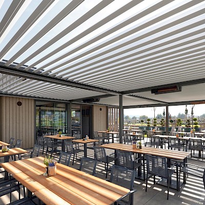 WAREMA Lamaxa L50 Lamellendach mit Design-Heizstrahler